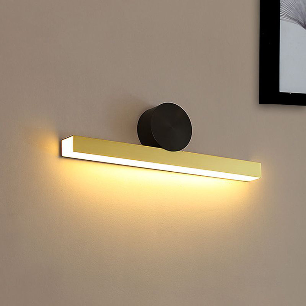 Arisha Modern Geometric Metal Wall Lamp, Black & Gold, Bedroom - Neutral Decor