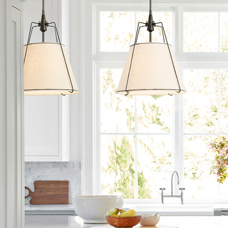 Ritta Pendant Light Fabric Dinging Room Modern Conical - Neutral Decor
