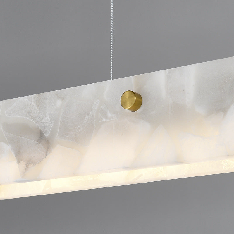 Arisha Modern LED Pendant Light White Marble Dining Room/Bar - Neutral Decor