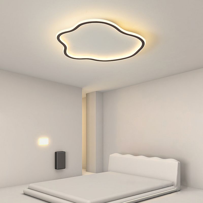 Arisha Modern Metal/Acrylic Flush Mount Ceiling Lights, White/Black - Neutral Decor