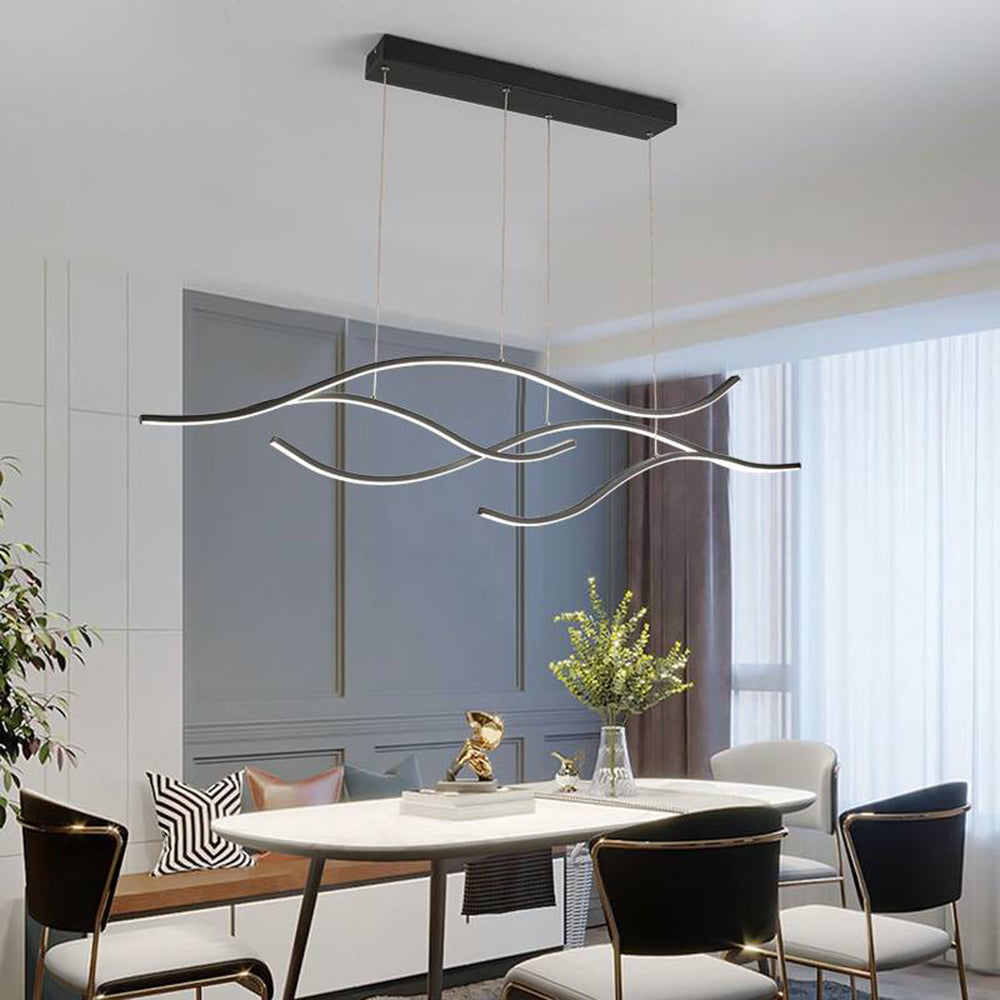 Arisha Modern Wave Pendant Light, 2 Colour - Neutral Decor
