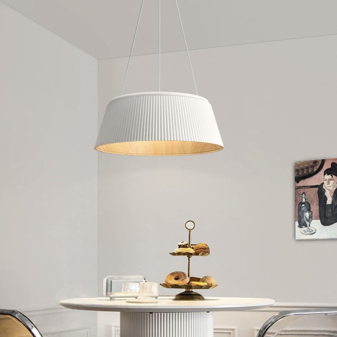 Silva Modern Pendant Light/Flush Mount Ceiling Light Drum-shaped - Neutral Decor
