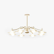 Arisha Blown Gold Chandelier, 6/8 Heads - Neutral Decor