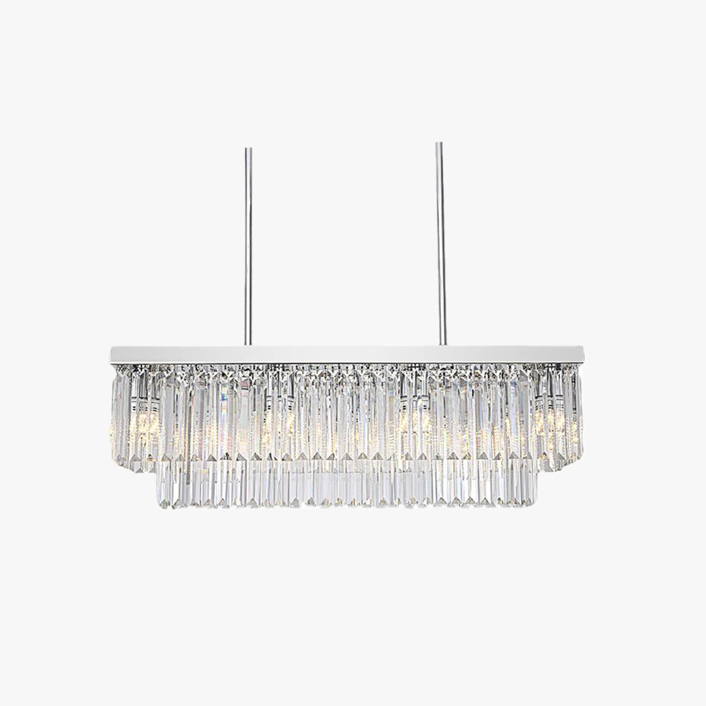 Kristy Modern Art Deco LED Pendant Light, Crystal/Metal - Neutral Decor