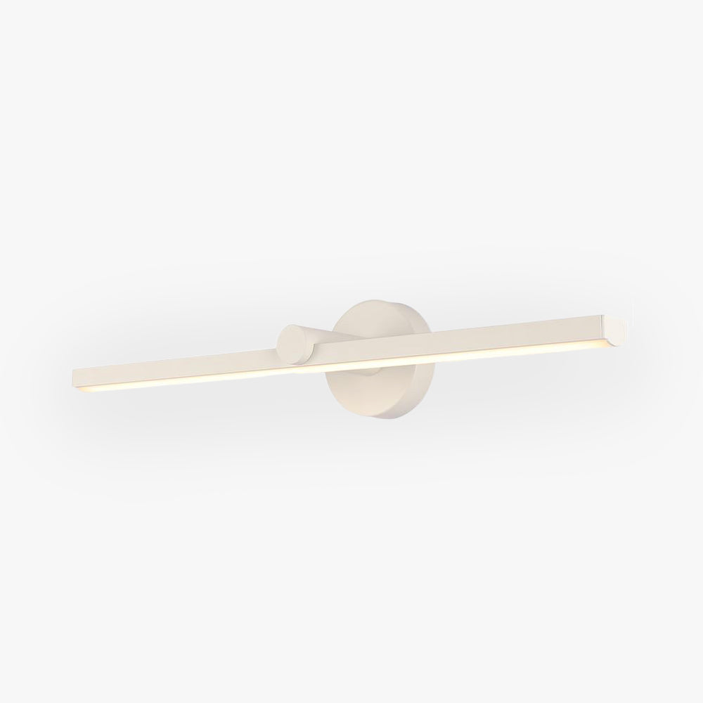 Arisha Minimalist Linear Acrylic Mirror Front Wall Lamp, White - Neutral Decor