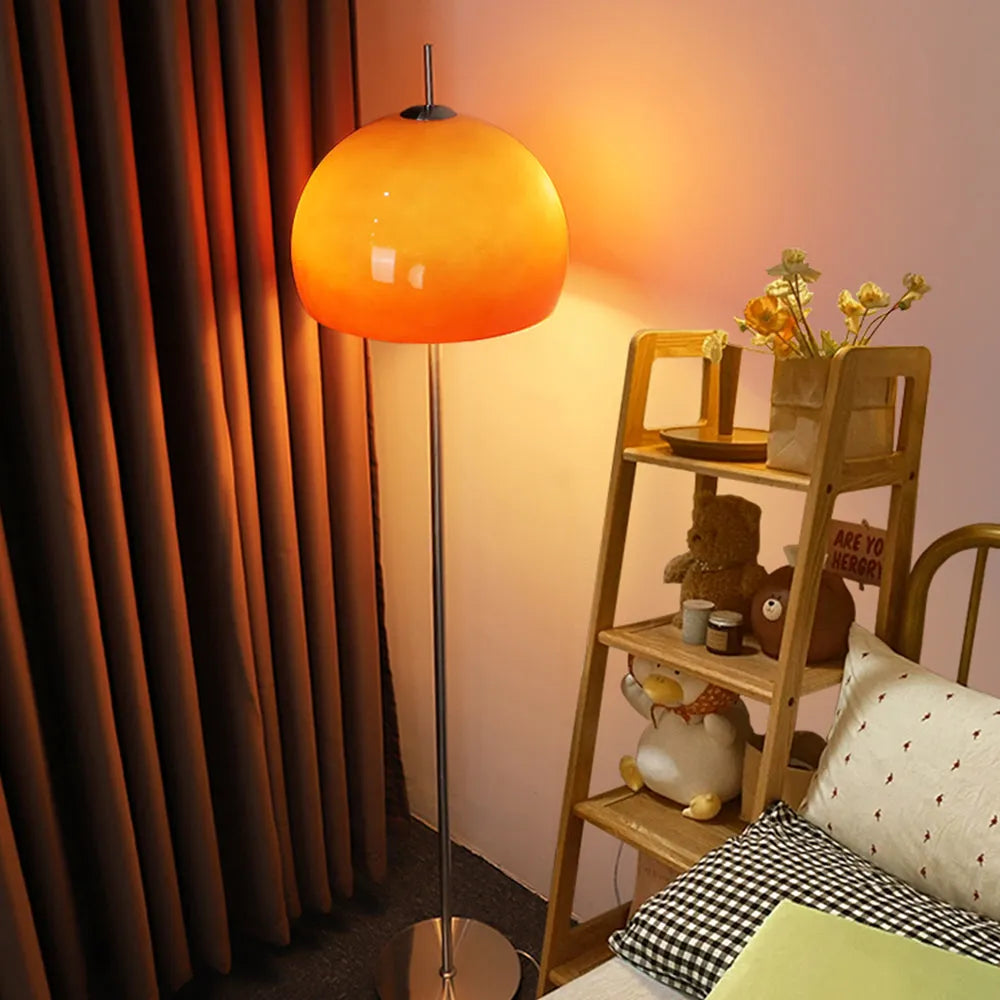 Mira Sunset Dome Glass Floor Lamp - Neutral Decor