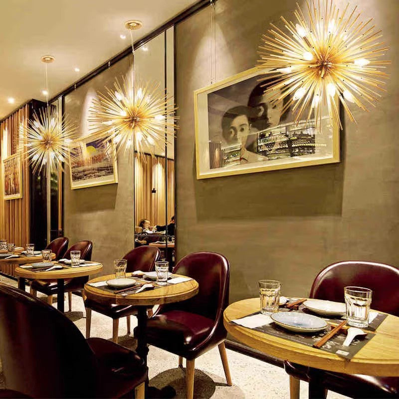 Arisha Modern LED Chandelier Gold Metal Dining/Living Room/Bedroom - Neutral Decor