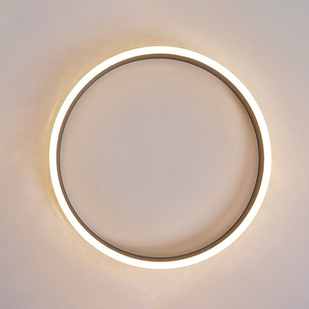 Arisha Modern Ring Metal/Acrylic Flush Mount Ceiling Lights, Silver - Neutral Decor