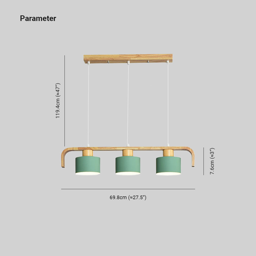 Valentina Pendant Light Cylinder Nordic, Bamboo, White/Green/Gray, Bedroom - Neutral Decor