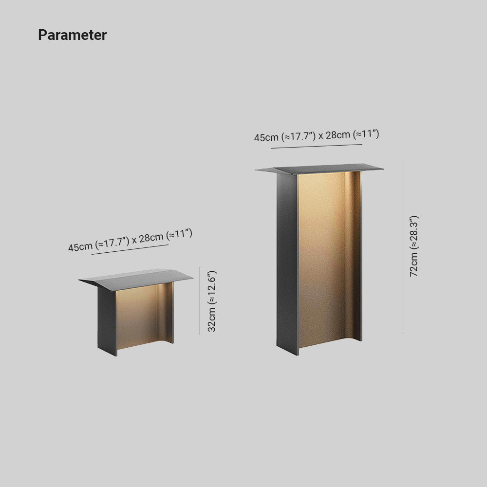 Ray Modern Metal Rectangular Solar Outdoor Path Light, Grey/Black - Neutral Decor