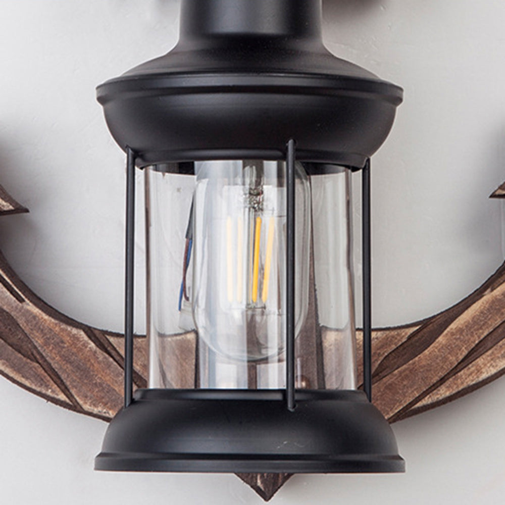 Epoch Anchor Lantern Wall Lamp, Vintage/Antique, Wood, Bedroom - Neutral Decor