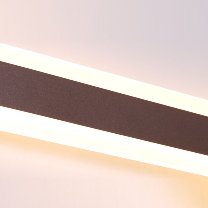 Arisha Modern Linear Vanity Wall Lamp, White/Brown, Bathroom - Neutral Decor