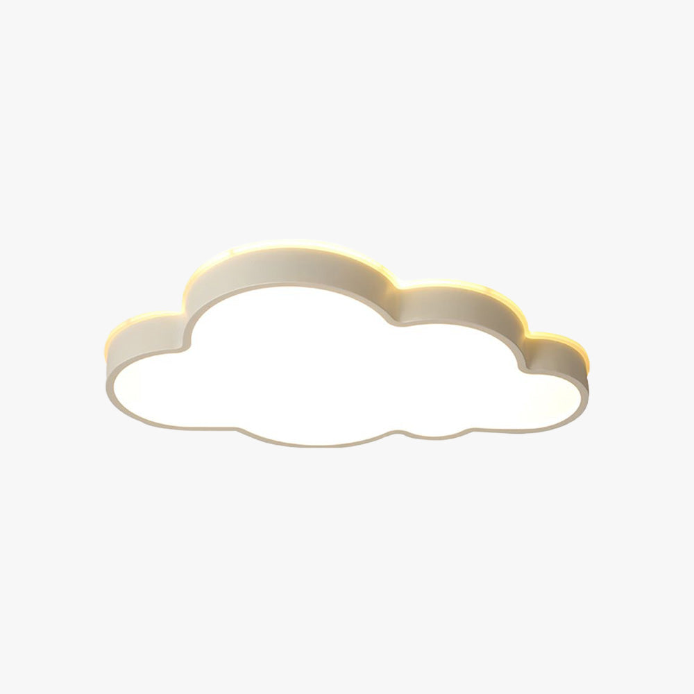 Arisha Modern Flush Mount Cloud Ceiling Light, White, Metal - Neutral Decor