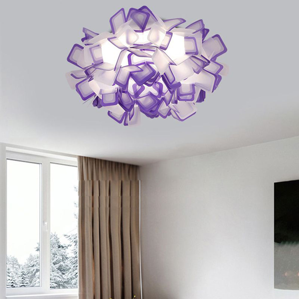 Valentina Art Deco Flower Flush Mount Ceiling Light 7 Colours - Neutral Decor