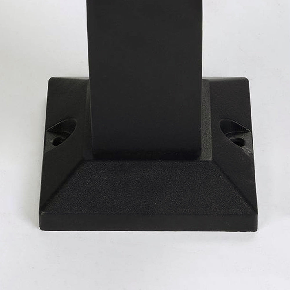 Ray Modern Metal Rectangular Outdoor Path Light With Sensor, Black - Neutral Decor