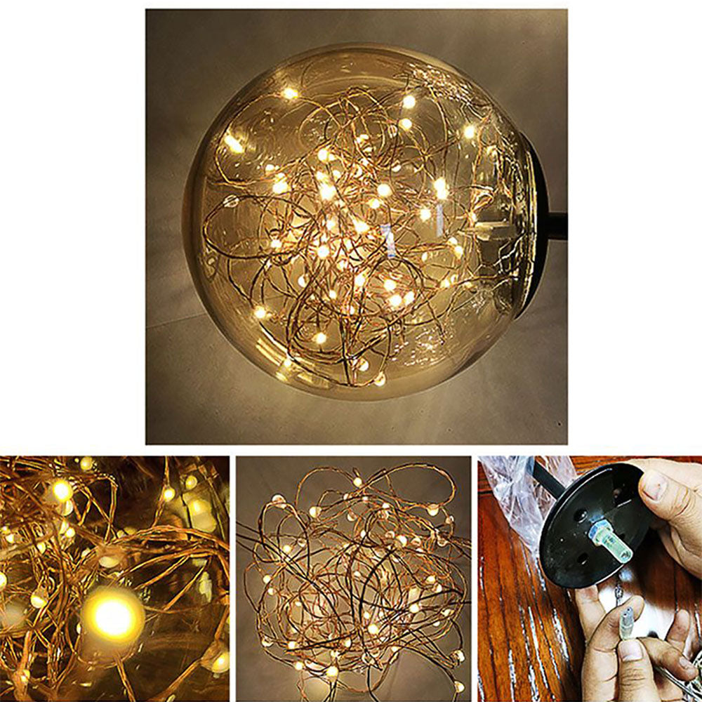 Valentina Wall Lamp Starry Globe Art Deco, Black/Gold, Bedroom - Neutral Decor