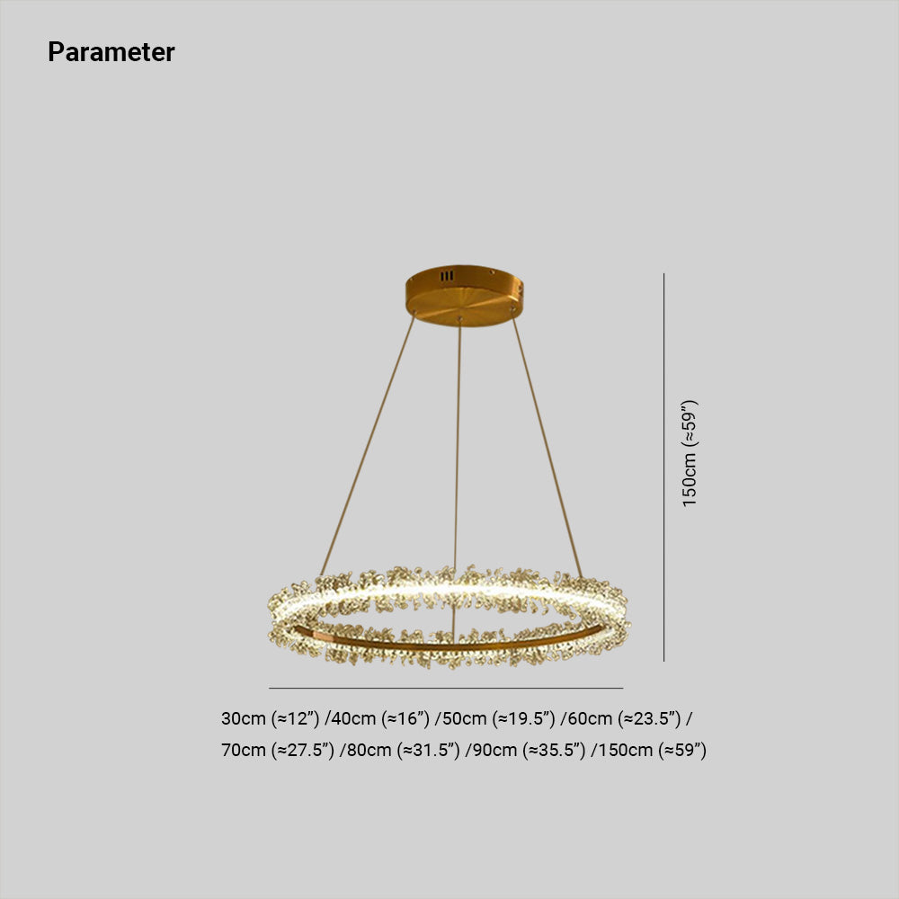 Kristy Luxury Circular Crystal Tassel Pendant Light - Neutral Decor