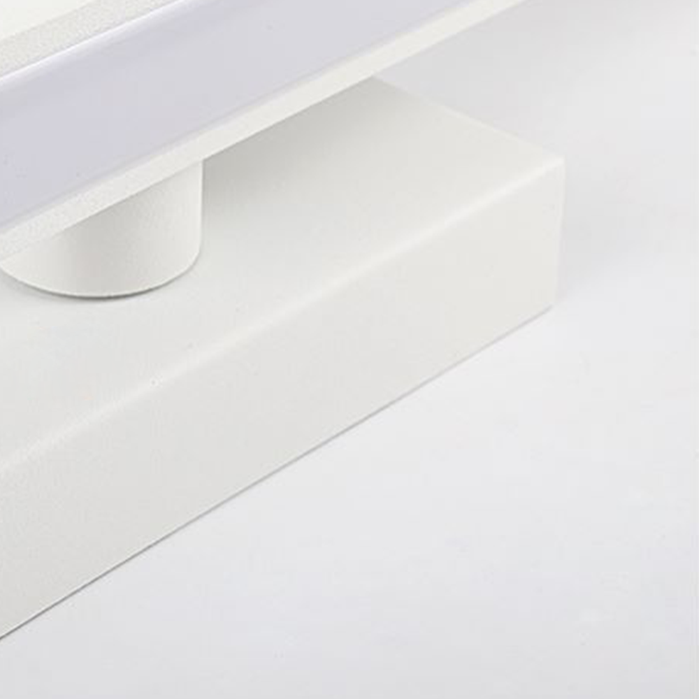 Arisha Nordic LinearMetal Mirror Front Vanity Wall Lamp, White - Neutral Decor