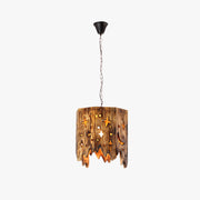 Epoch Retro Starry Metal & Wood Pendant Light - Neutral Decor