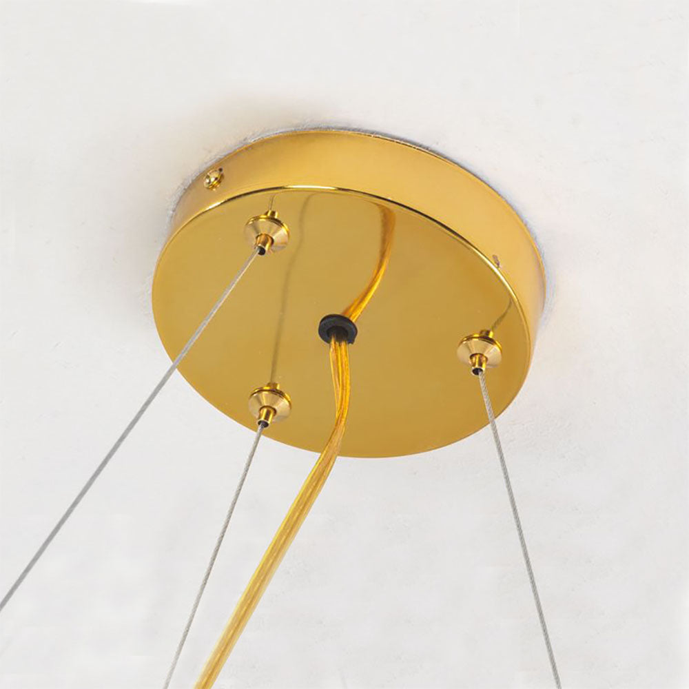 Valentina Modern Gold Bubble Pendant Light, Metal & Glass - Neutral Decor