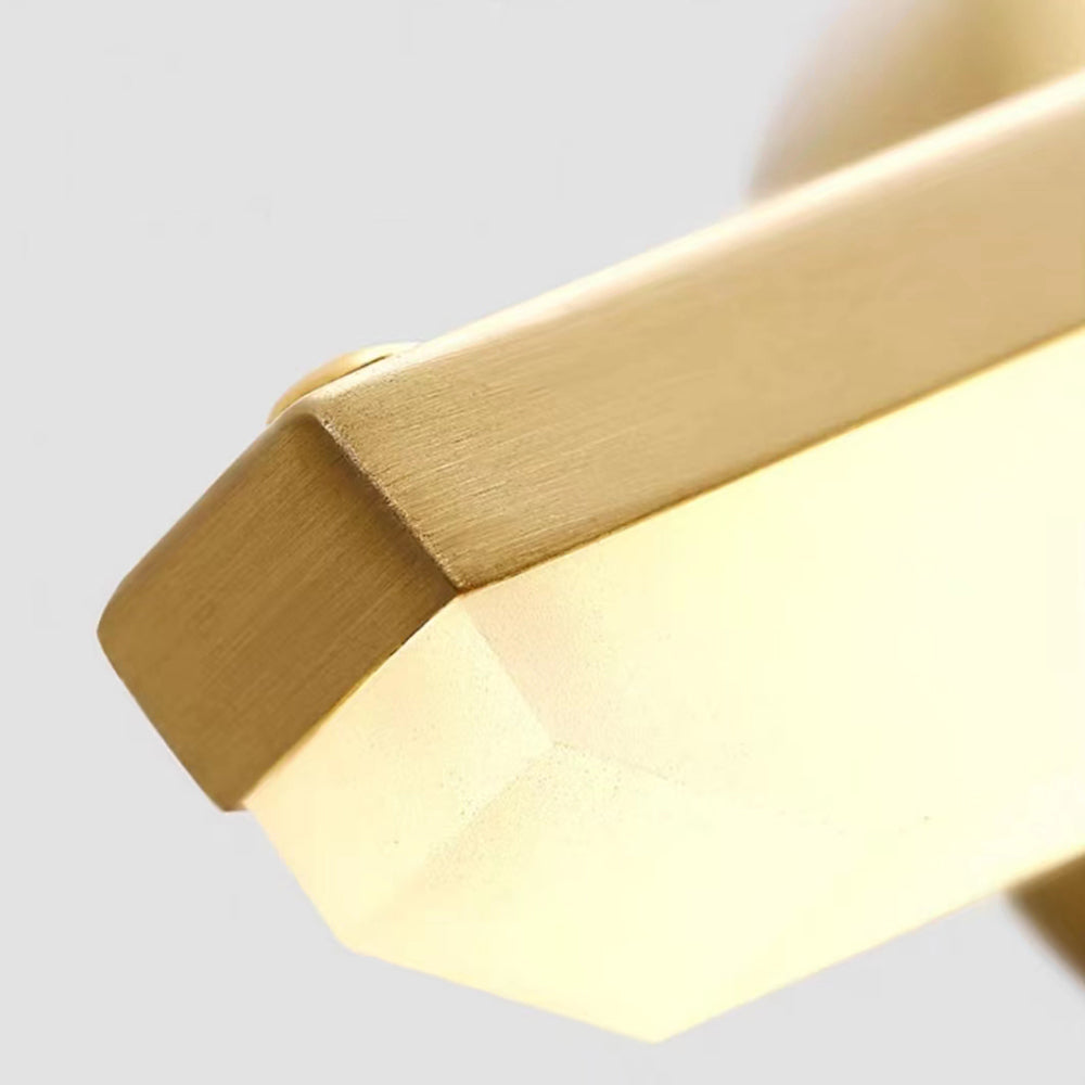 Arisha Retro Linear Metal/Acrylic Wall Lamp, Brass - Neutral Decor