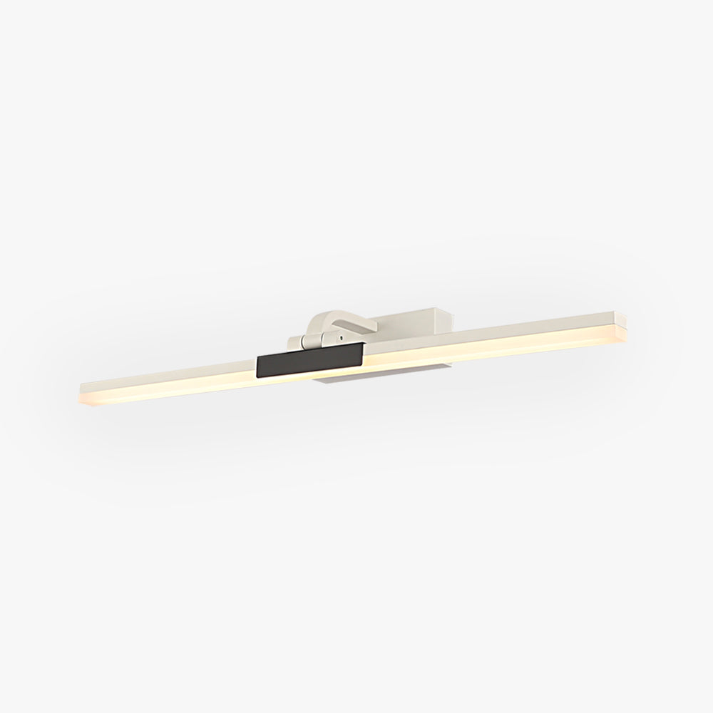 Arisha Modern Linear Mirror Front Metal Vanity Wall Lamp, Black/White - Neutral Decor
