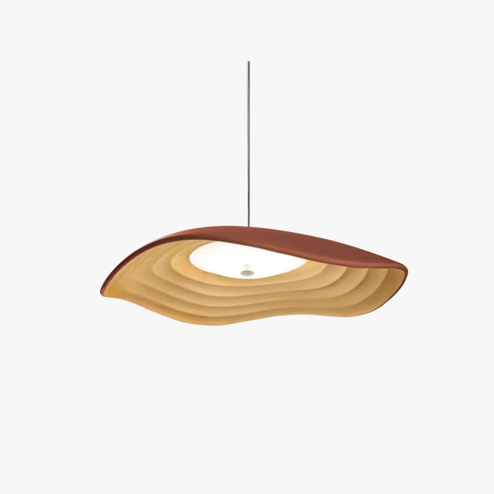 Arisha Wabi-Sabi Resin LED Pendant Light, White/Orange/Black - Neutral Decor