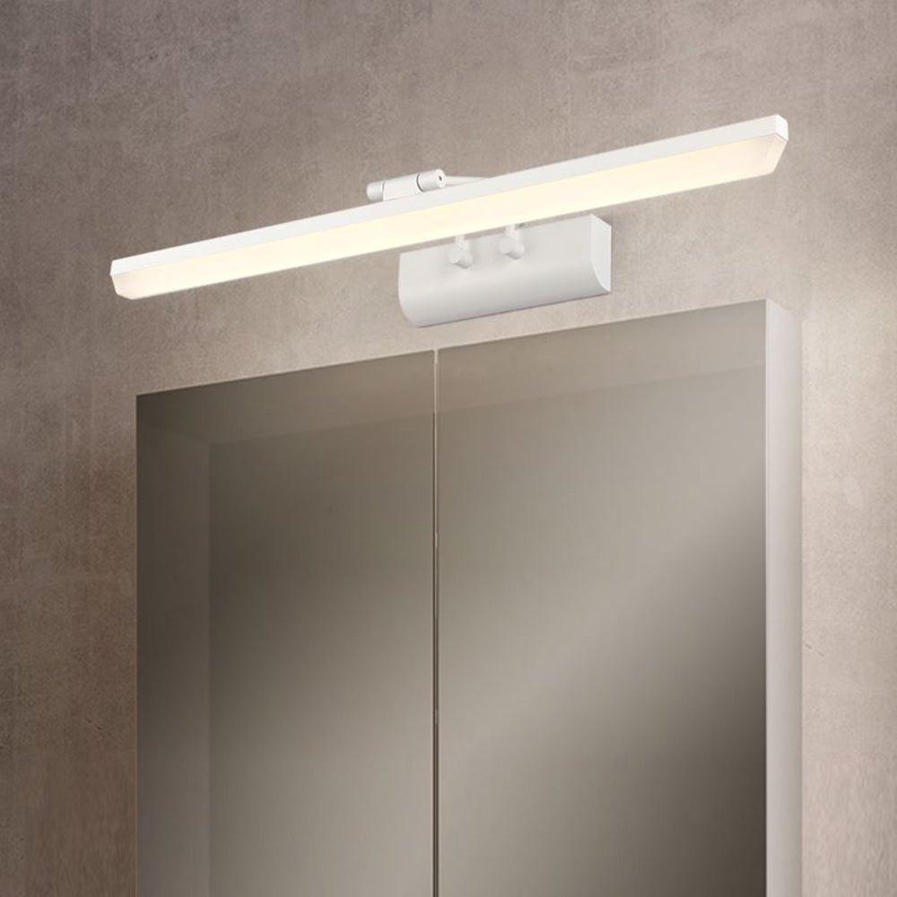 Arisha Minimalist Rectangular Metal/Acrylic Wall Lamp, Black/White - Neutral Decor