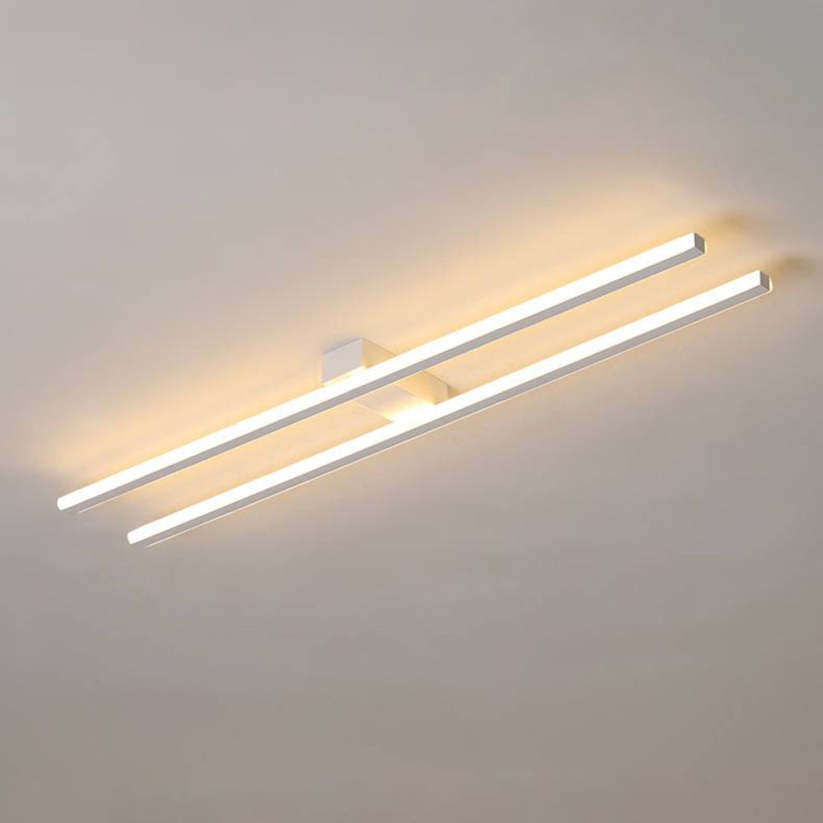 Arisha Modern Minimaliste Flush Mount Ceiling Light, Double-Linear - Neutral Decor