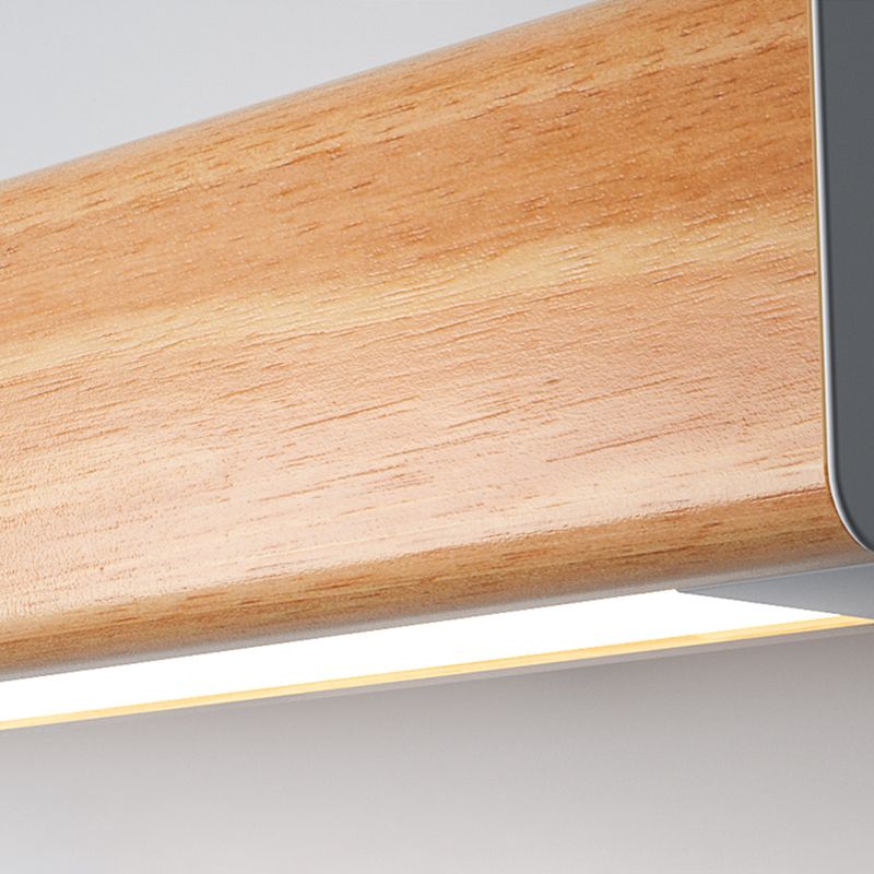 Muto Minimalist Linear Wood Vanity Wall Lamp, Bathroom - Neutral Decor