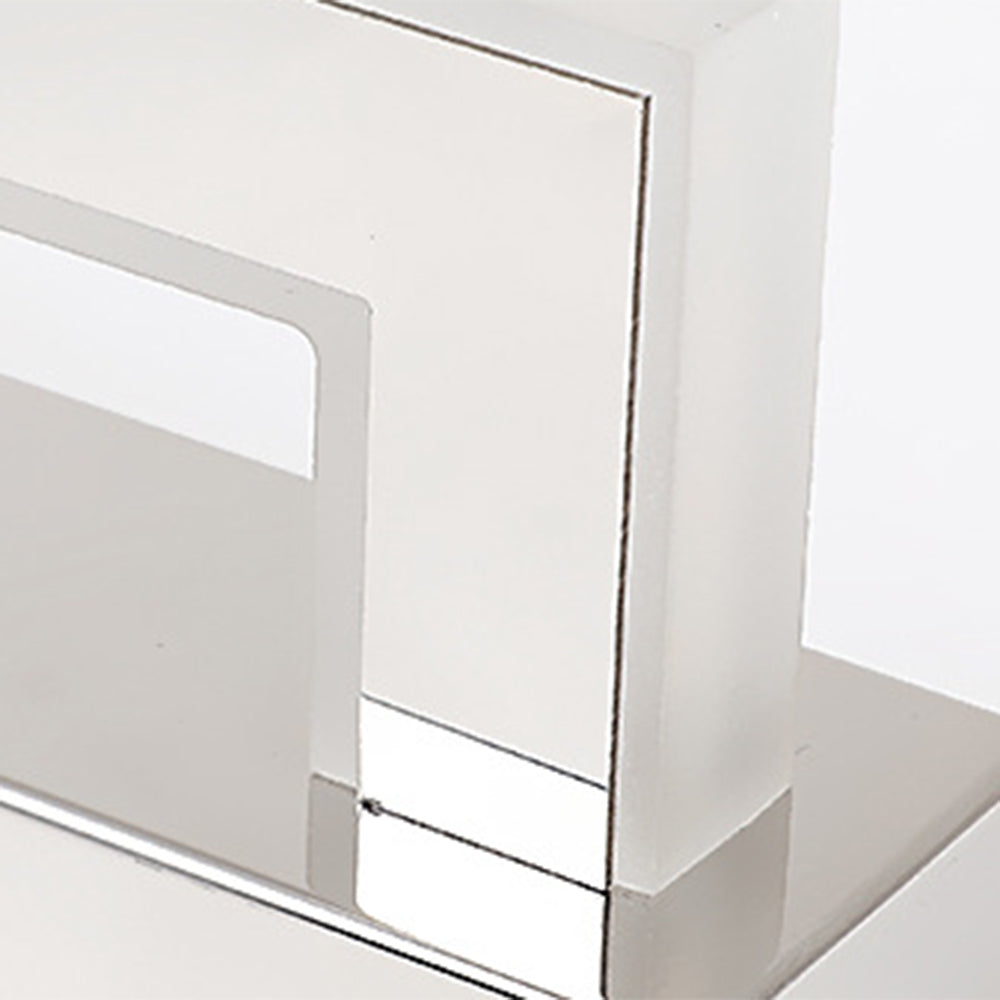 Arisha Elegant Rectangular Mirror Front Vanity Sliver White Wall Light - Neutral Decor