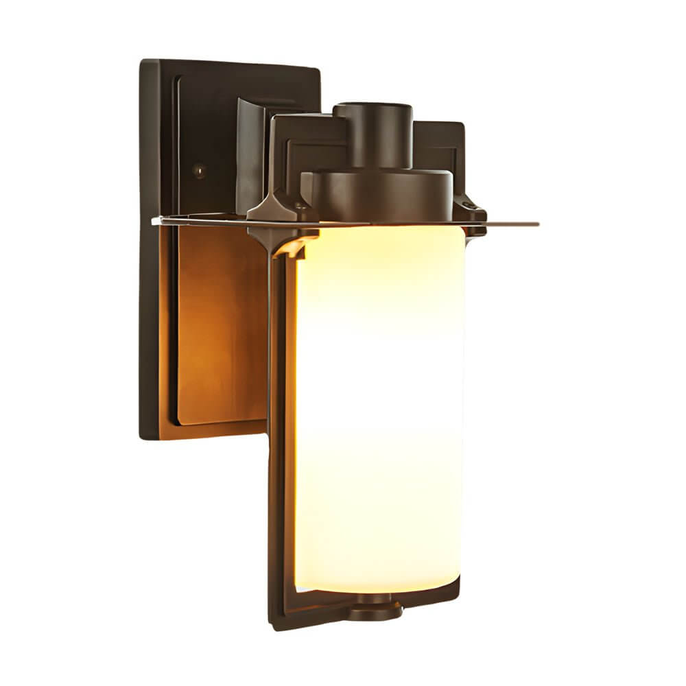 Kane Unique Glass Outdoor Wall Lantern Sconce