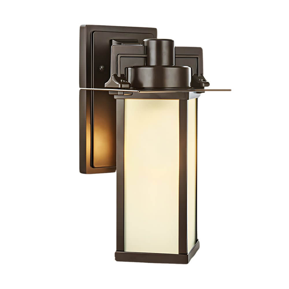 Kane Unique Glass Outdoor Wall Lantern Sconce