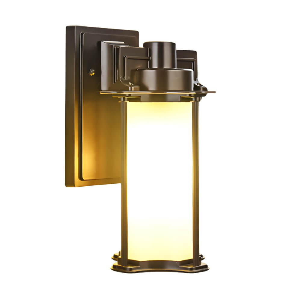 Kane Unique Glass Outdoor Wall Lantern Sconce