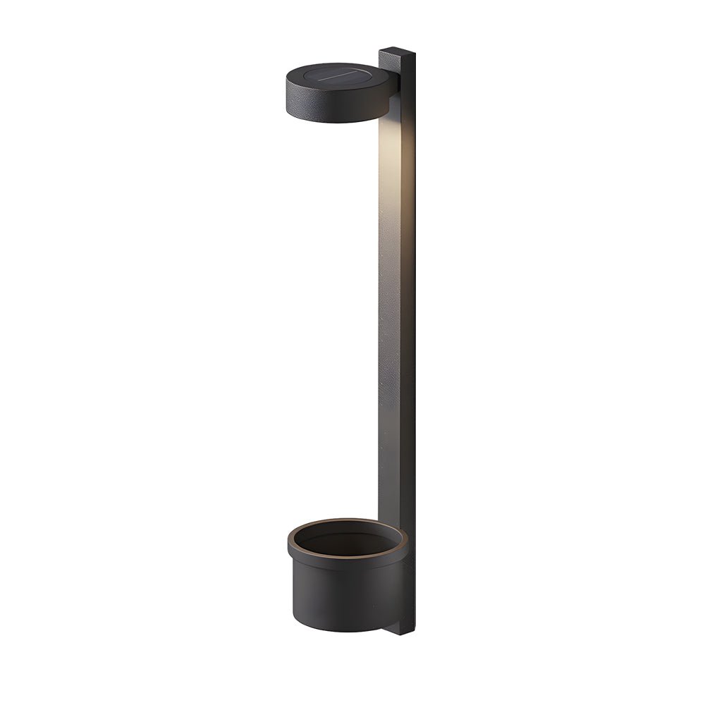 Mecy Solar Mounted Plant Stand Steel Outdoor Wall Light
