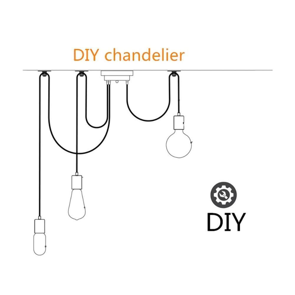 Tirixon Chandelier Spider Cable Industrial-Neutral Decor