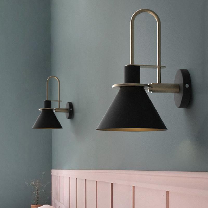 Lustra Wall Lamp Black Gold Minimalist-Neutral Decor