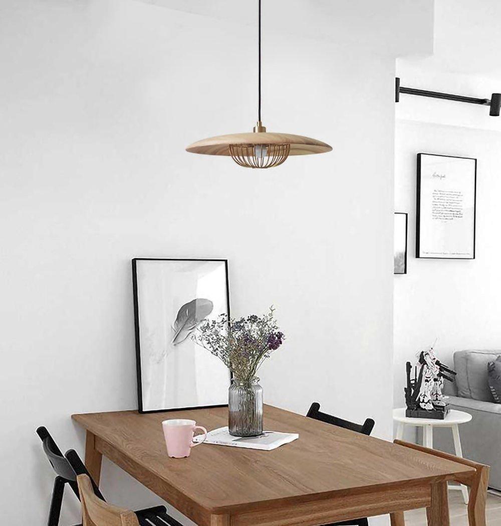 Fyrel Wood Retro Vintage Pendant Lamp-Neutral Decor