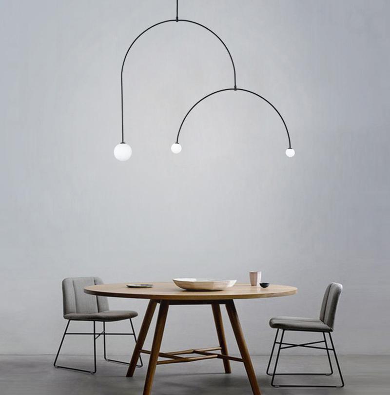 Lustra Chandelier Mobile Black Minimalist-Neutral Decor