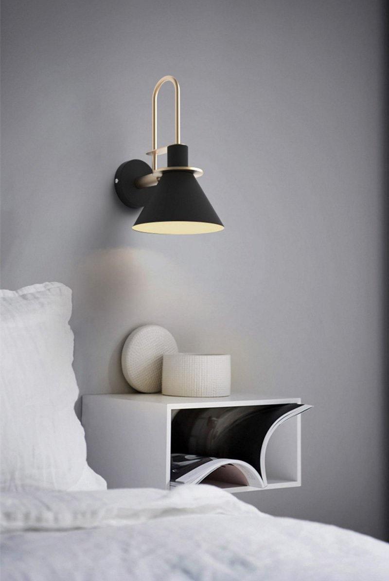 Lustra Wall Lamp Black Gold Minimalist-Neutral Decor