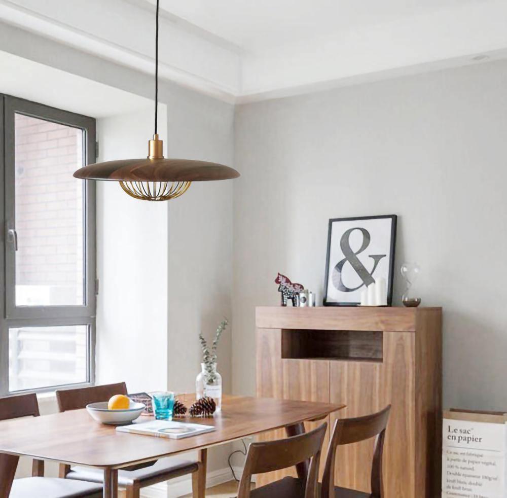 Fyrel Wood Retro Vintage Pendant Lamp-Neutral Decor
