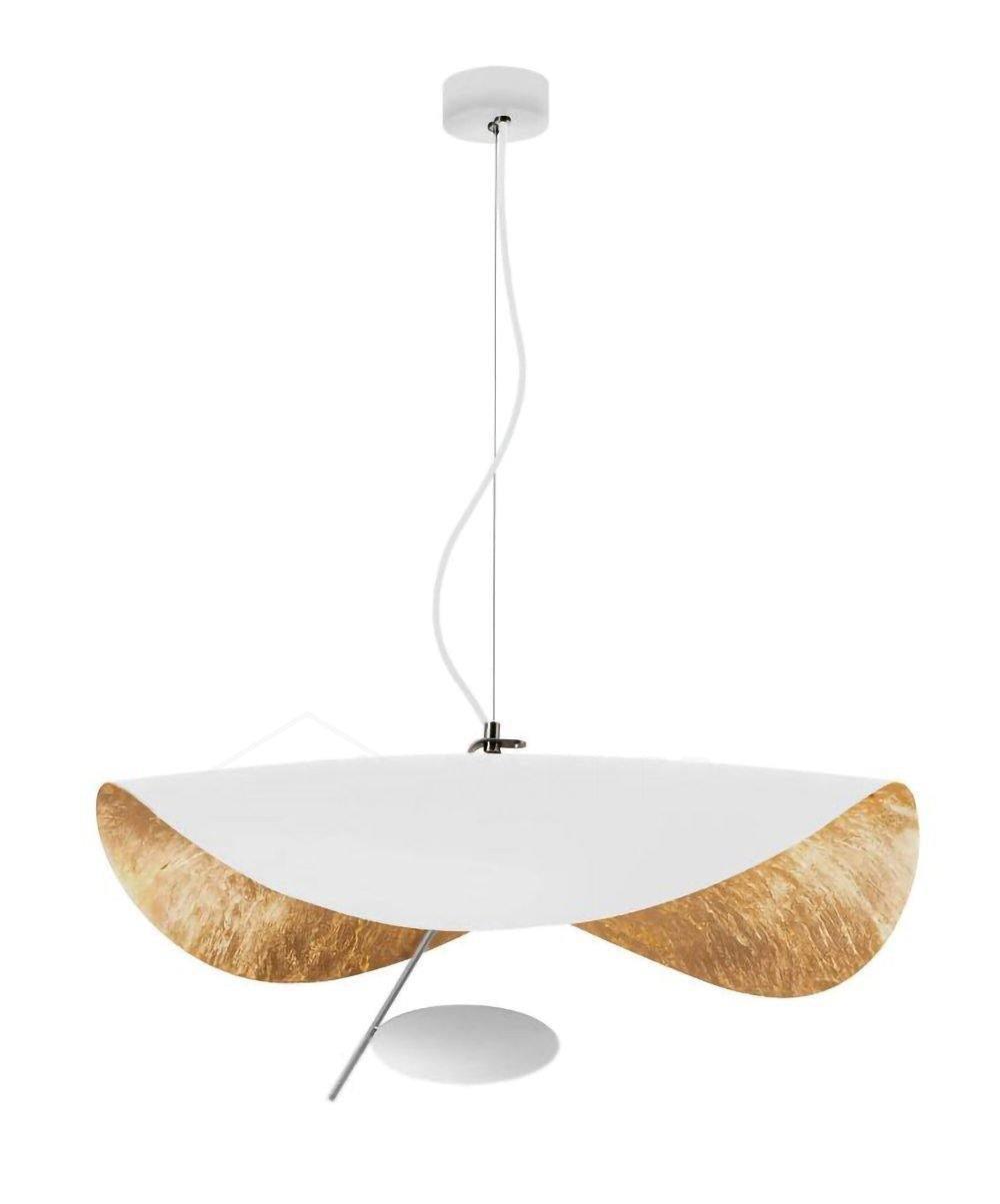 Lustra Pendant Lamp Black Gold Curved Shade-Neutral Decor