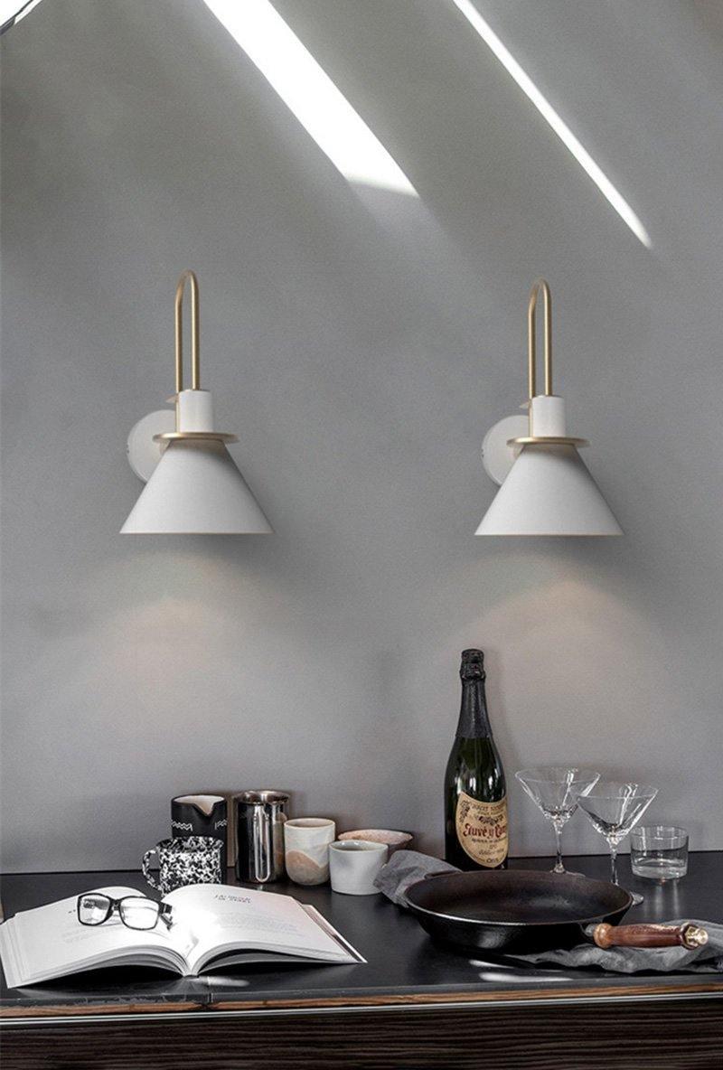 Lustra Wall Lamp Black Gold Minimalist-Neutral Decor