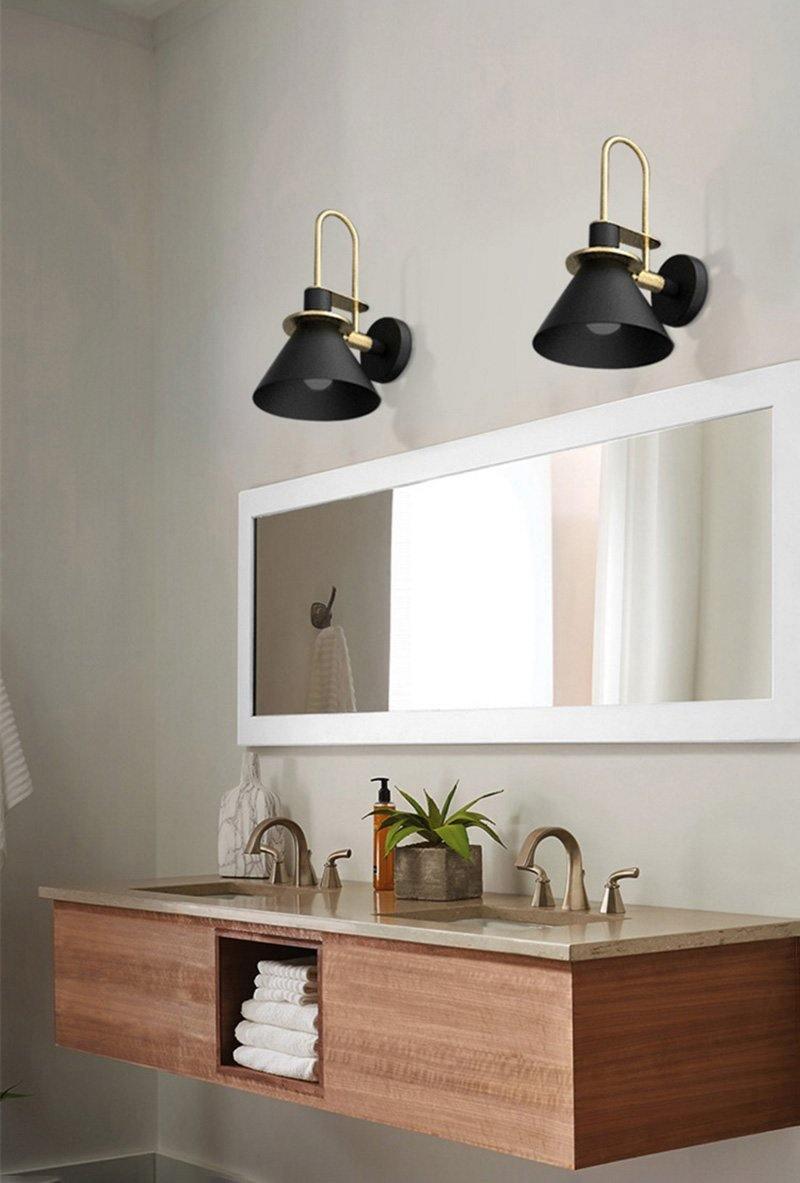 Lustra Wall Lamp Black Gold Minimalist-Neutral Decor