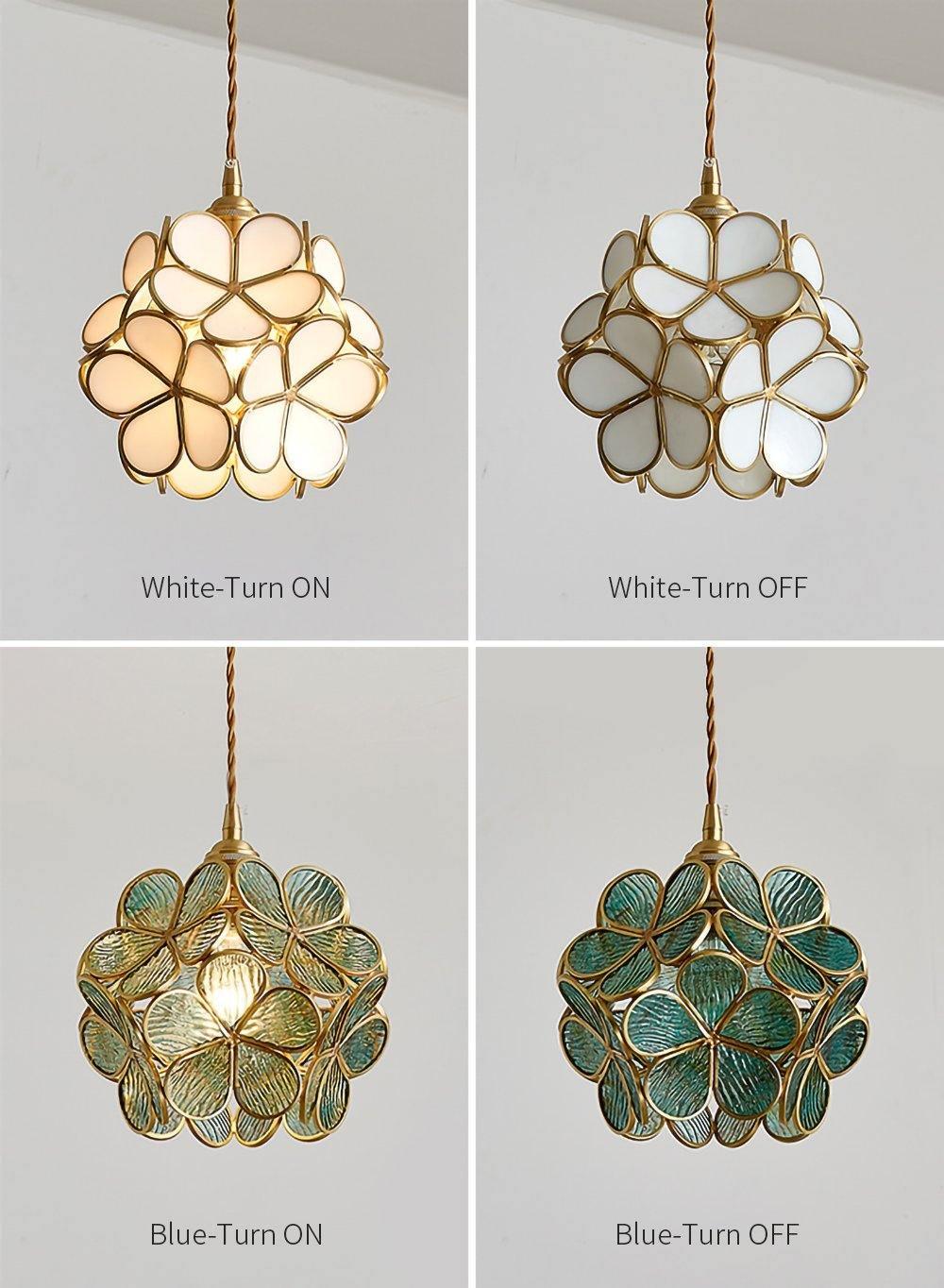 Lustra Pendant Lamp Glass Petal Shaped Kitchen-Neutral Decor