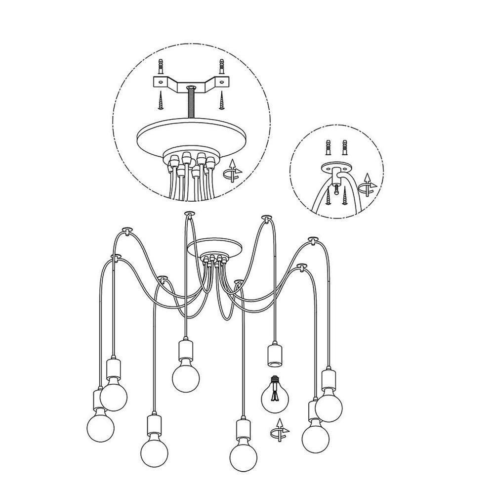 Tirixon Chandelier Spider Cable Industrial-Neutral Decor