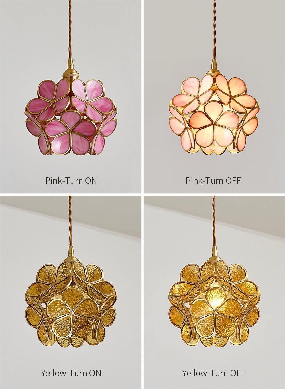 Lustra Pendant Lamp Glass Petal Shaped Kitchen-Neutral Decor