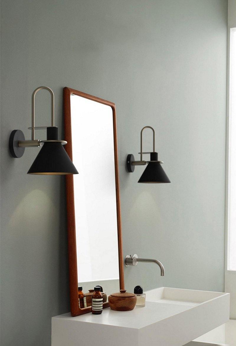 Lustra Wall Lamp Black Gold Minimalist-Neutral Decor