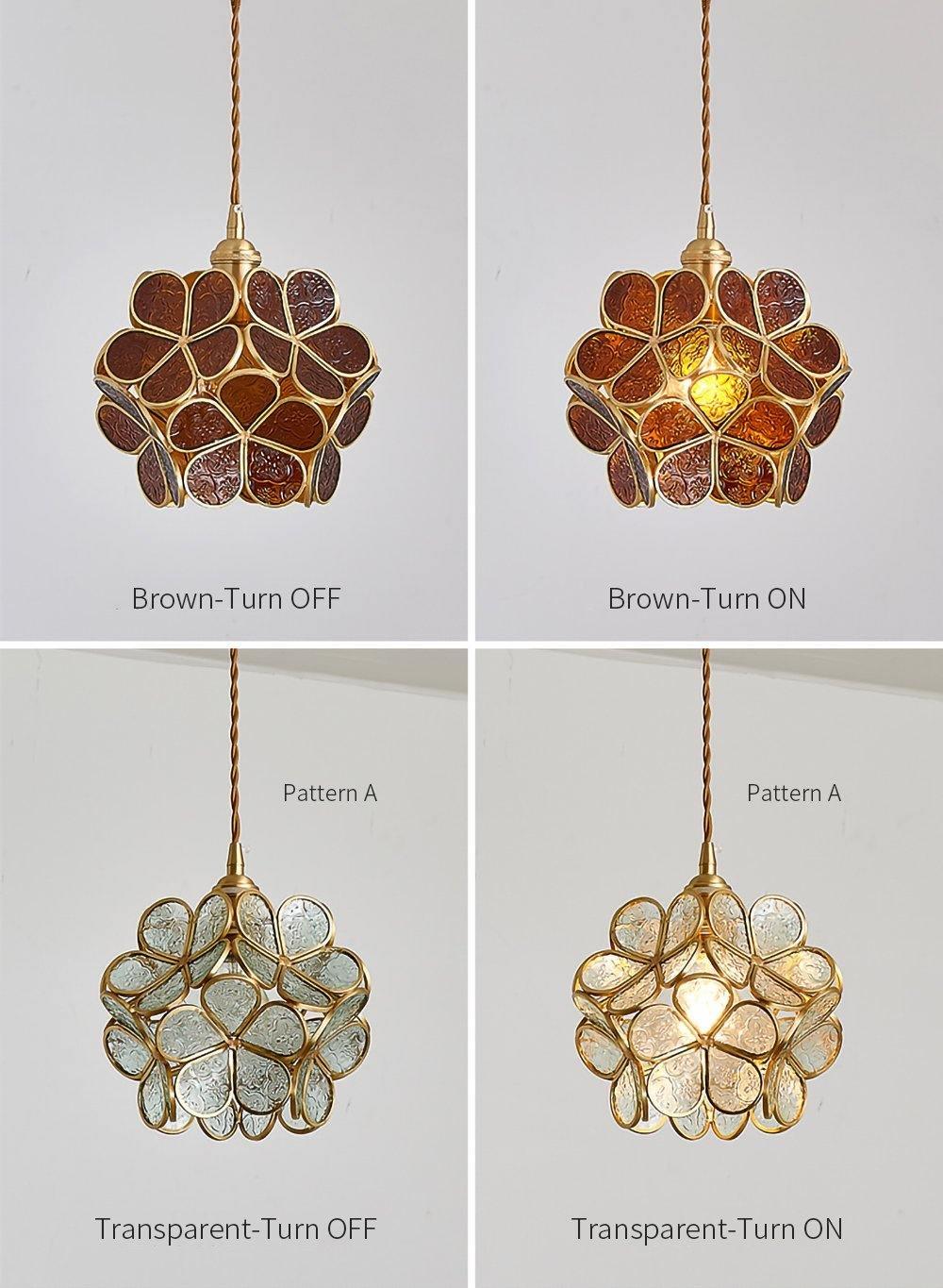 Lustra Pendant Lamp Glass Petal Shaped Kitchen-Neutral Decor