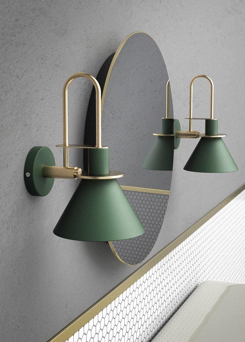 Lustra Wall Lamp Black Gold Minimalist-Neutral Decor